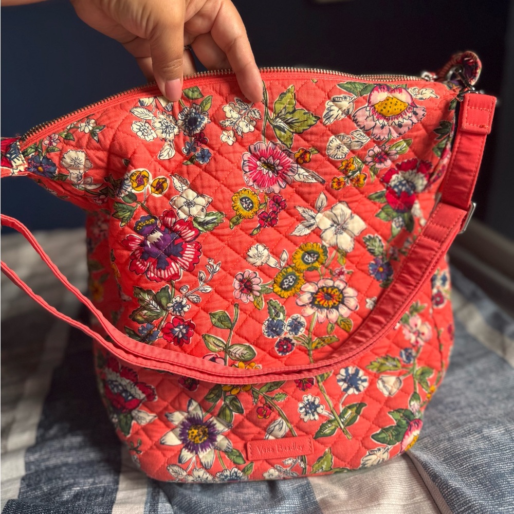 Vera Bradley Floral Embroidered Shoulder Bag